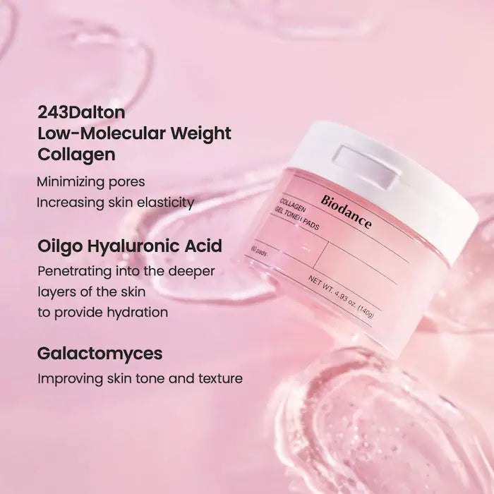Collagen Gel Toner Pads for Pore Minimizing & Firming Care *PRE-ORDER*