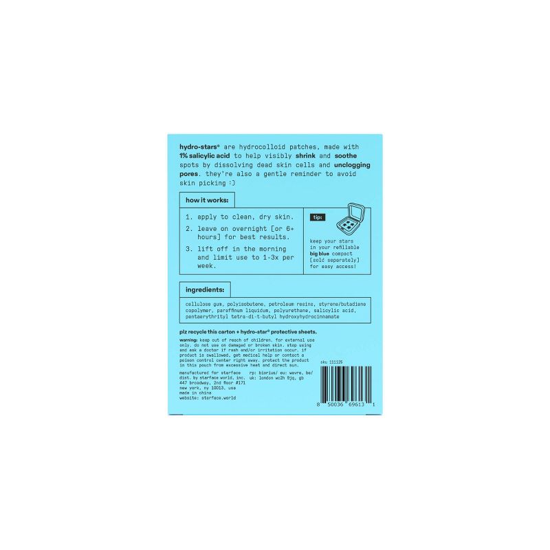 Starface Blue Salicylic Patches - 16 pzas