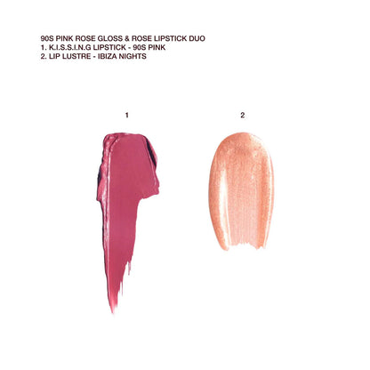 K.I.S.S.I.N.G Lipstick and Lip Gloss Duos - 90's Pink *PRE-ORDER*