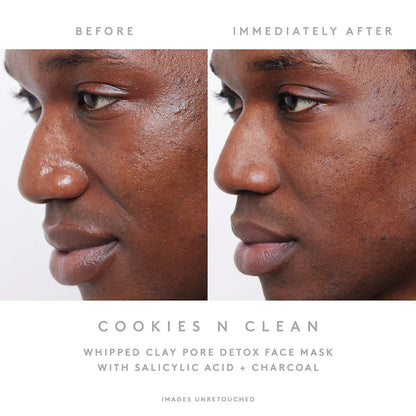 Cookies N Clean Whipped Clay Pore Detox Face Mask with Salicylic Acid + Charcoal *PRE-ORDER*