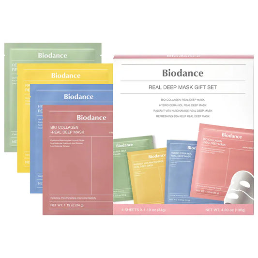 Real Deep Mask Gift Set - 4 Masks for Pore Care, Hydration, Calming and Dark Spot Treatment *PRE-ORDER*