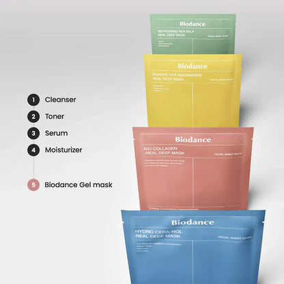 Real Deep Mask Gift Set - 4 Masks for Pore Care, Hydration, Calming and Dark Spot Treatment *PRE-ORDER*