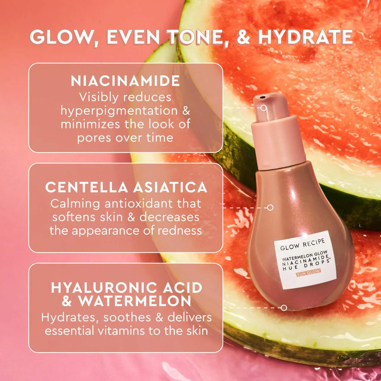 Watermelon Glow Niacinamide Hue Drops Serum- Sun Glow *PRE-ORDER*