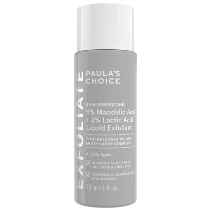Skin Perfecting 6% Mandelic Acid + 2% Lactic Acid Liquid Exfoliant * PRE-ORDER*